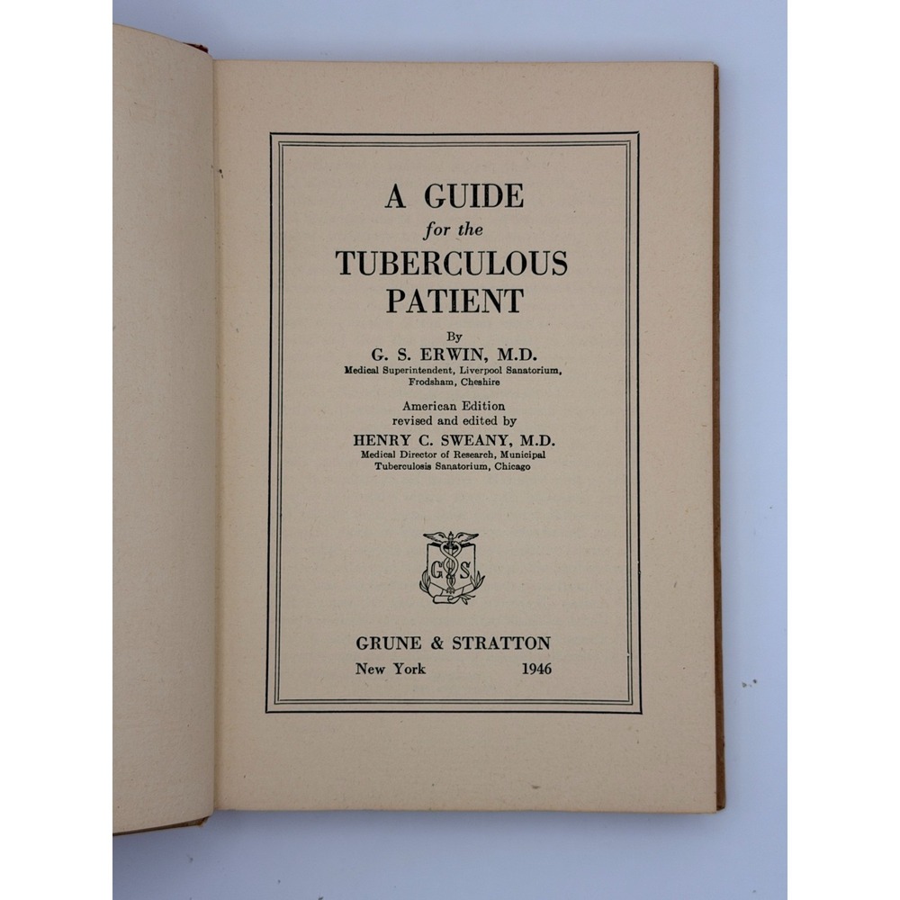 1946 A Guide for the Tuberculous Patient Erwin Sweany Vintage Medical Book - Picture 5 of 12